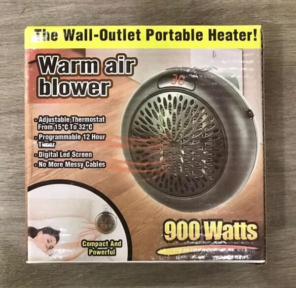 Calefactor Portátil 900W  - Compacto, Silencioso y Eficiente - Imagen 3