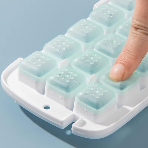 Máquina para hacer cubitos de hielo 2 en 1 con bandeja y tapa - Imagen 7