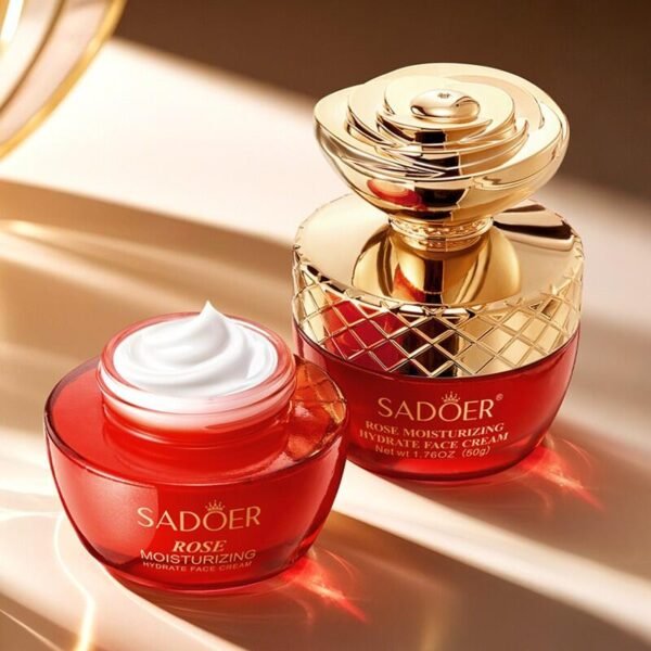 Crema Facial Hidratante de Rosa 50g SADOER – Hidratación Profunda, Suavidad y Luminosidad Natural para tu Piel - Imagen 3