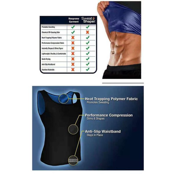 Camiseta o Chaleco Sauna Hombre – Quema Grasa y Moldea el Cuerpo Más Rápido - Imagen 2