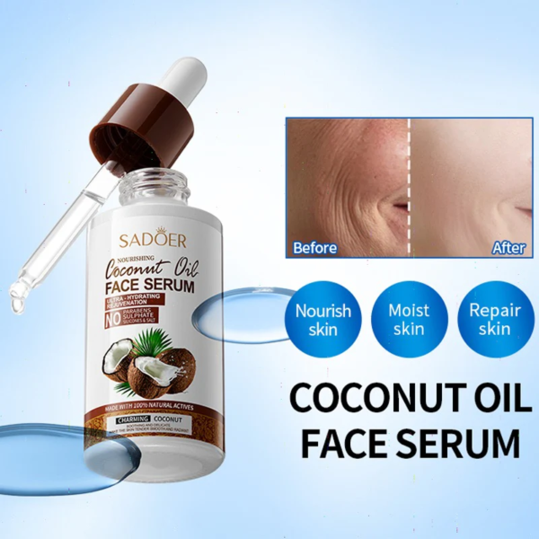 Sérum Facial con Aceite de Coco 100% Natural 40ml – Nutrición Profunda y Brillo Saludable para una Piel Radiante - Imagen 2