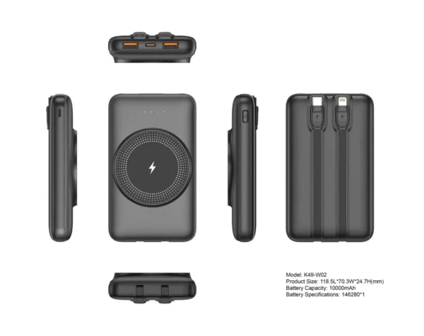 Power Bank Magnético 10,000mAh – Energía Rápida y Sin Cables - Imagen 2