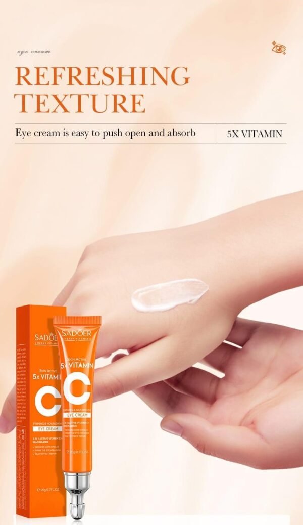 Contorno de Ojos Iluminador con Vitamina C Activa + Niacinamida 20ml – Despierta tu Mirada al Instante