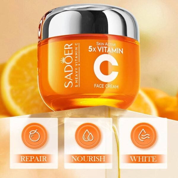Crema Facial Blanqueadora Iluminadora 5 en 1 con Vitamina C Activa + Niacinamida – Piel Radiante en Cada Aplicación - Imagen 8