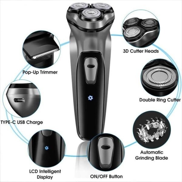 Afeitadora Giratoria Eléctrica para Hombres – Precisión, Comodidad y Estilo - Imagen 6