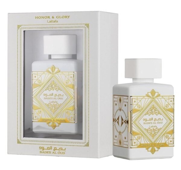 Perfume Eau de Parfum BADE’E AL OUD HONOR & GLORY 100ML – LATTAFA – Poder, carácter y sofisticación en una sola esencia