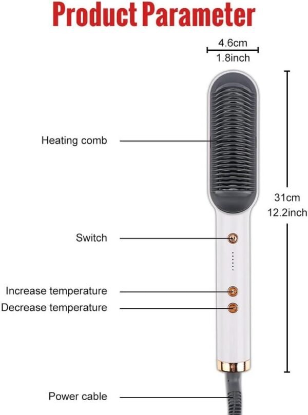 Cepillo Peine Alisador Eléctrico – Liso Perfecto en Minutos - Imagen 6