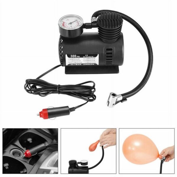 Compresor de Aire Portátil 300 PSI – Inflador Eléctrico para Neumáticos de Coche