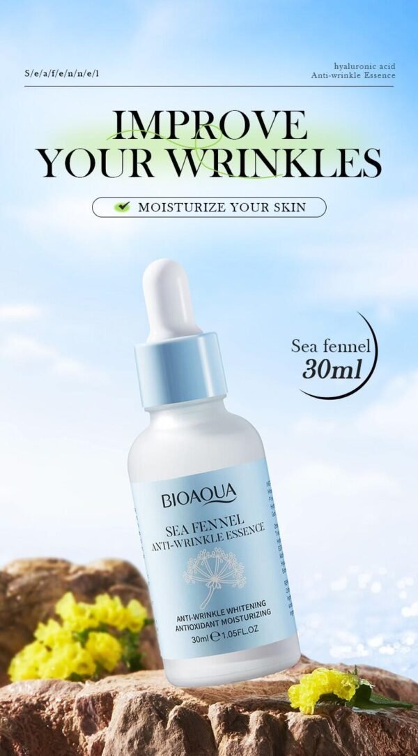 Esencia Antiarrugas Hialurónica con Hinojo Marino 30ml BIOAQUA – Hidratación Profunda y Renovación Natural - Imagen 2