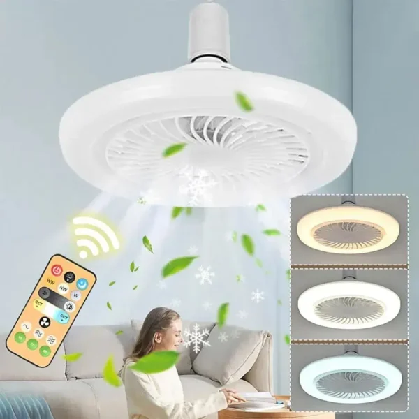 Lámpara-Ventilador de Techo LED Multifuncional con Control Remoto – Confort y diseño en un solo dispositivo - Imagen 8