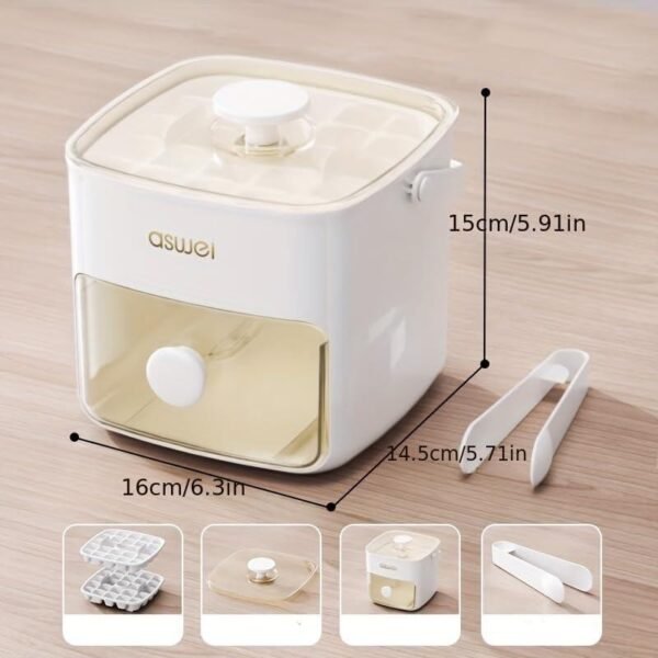 Máquina para Hacer Cubitos de Hielo 2 en 1 con Bandeja y Tapa – Práctica, Moderna y Eficiente - Imagen 7