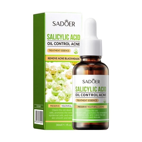 Esencia de Tratamiento con Ácido Salicílico 30ml – Control del Acné, Reducción de Grasa y Piel Visiblemente Más Limpia