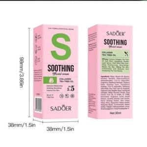 Sérum Facial 2 en 1 con Aceite de Árbol de Té + Colágeno 30ml – Purificación Profunda