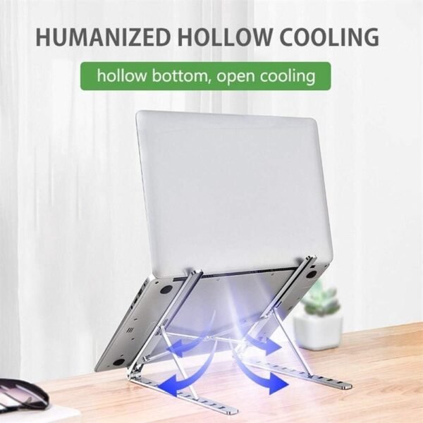 Soporte para ordenador y Tablet de Aleación de Aluminio – Plegable y Ajustable - Imagen 3