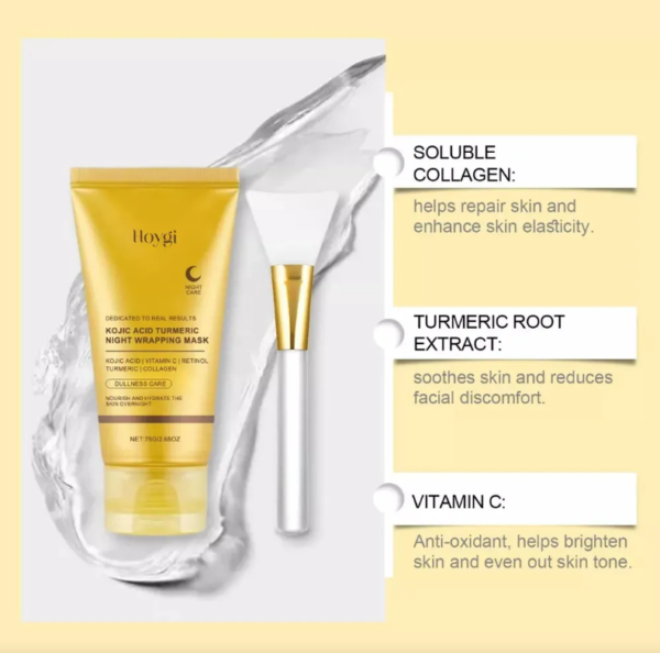 Hoygi Mascarilla Envolvente de Noche 75g – Regenera, Ilumina y Rejuvenece Mientras Duermes - Imagen 2