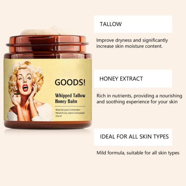 Crema de sebo de res (honey tallow balm) -envase de plástico - Imagen 2