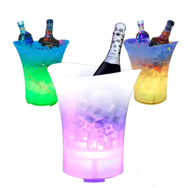Cubeta Grande Para Hielo Parlante Con Luces LED (5L - 7L) - Imagen 6