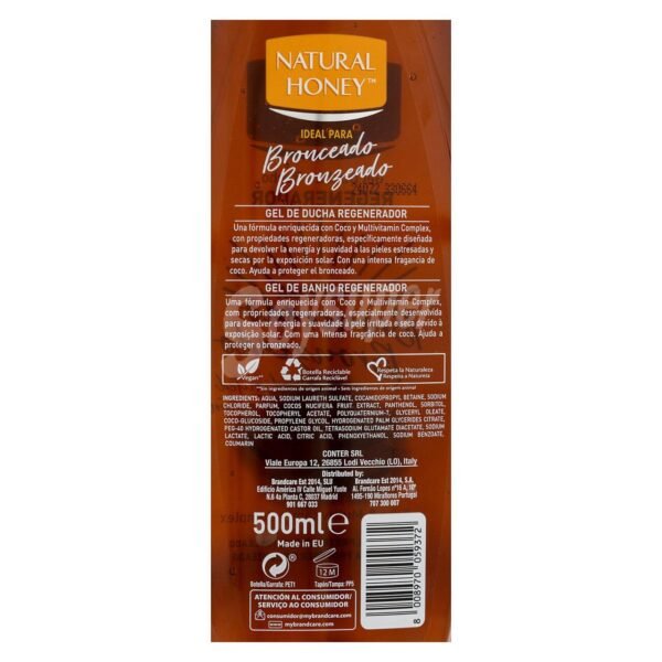 🥥 Gel de Ducha Regenerador con Coco 500ml – Hidratación Profunda y Piel Suave Naturalmente - Imagen 3