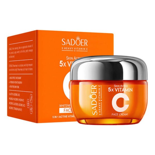 Crema Facial Blanqueadora Iluminadora 5 en 1 con Vitamina C Activa + Niacinamida – Piel Radiante en Cada Aplicación - Imagen 4