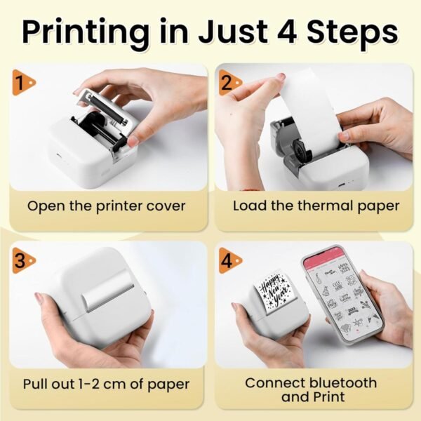 M2 Mini Impresora Térmica Portátil Bluetooth & WiFi – Imprime Donde Quieras 🖨️📱 - Imagen 4