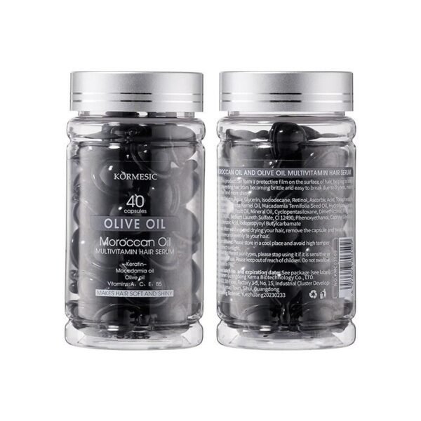 Sérum Capilar Multivitamínico de Aceite de Marruecos y Aceite de Oliva – 40 Cápsulas | Kormesic - Imagen 2