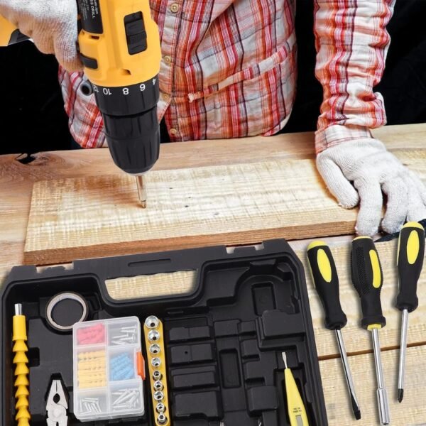 Taladro Inalámbrico 21V con 93 Piezas – Kit Completo para el Hogar 🛠️⚡ - Imagen 2