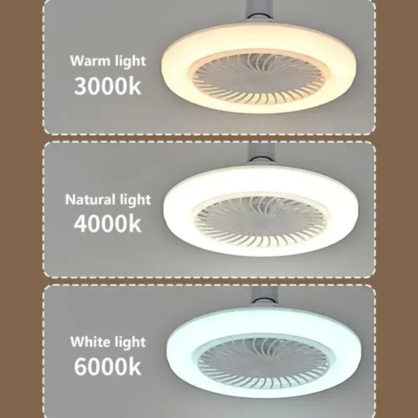 Lámpara-Ventilador de Techo LED Multifuncional con Control Remoto – Confort y diseño en un solo dispositivo - Imagen 4