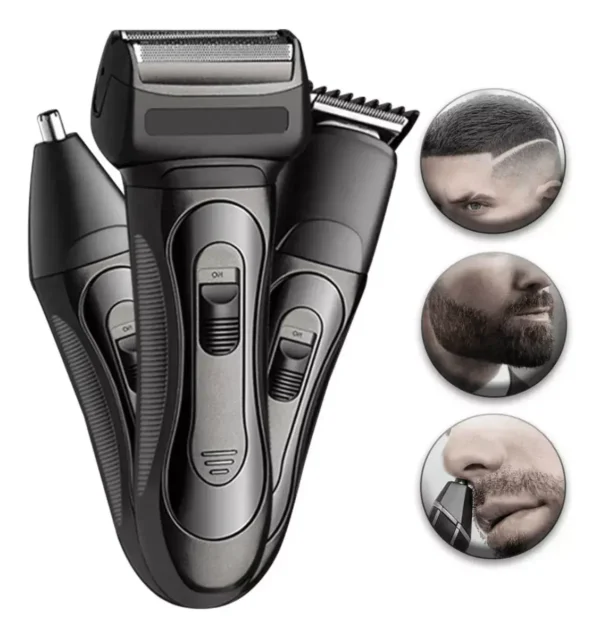 Rasuradora Eléctrica 3 en 1 para Barba, Nariz y Cabello - Imagen 6