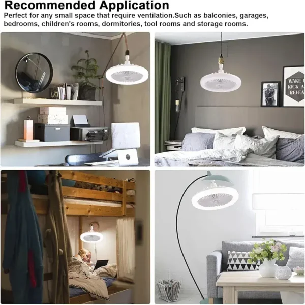 Lámpara-Ventilador de Techo LED Multifuncional con Control Remoto – Confort y diseño en un solo dispositivo - Imagen 3