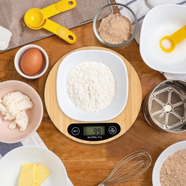 Balanza de Cocina Digital de Bambú – Precisión, Estilo y Sostenibilidad - Imagen 4