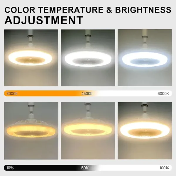 Lámpara-Ventilador de Techo LED Multifuncional con Control Remoto – Confort y diseño en un solo dispositivo - Imagen 2