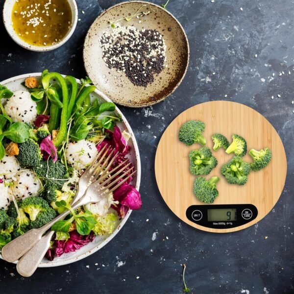 Balanza de Cocina Digital de Bambú – Precisión, Estilo y Sostenibilidad - Imagen 2