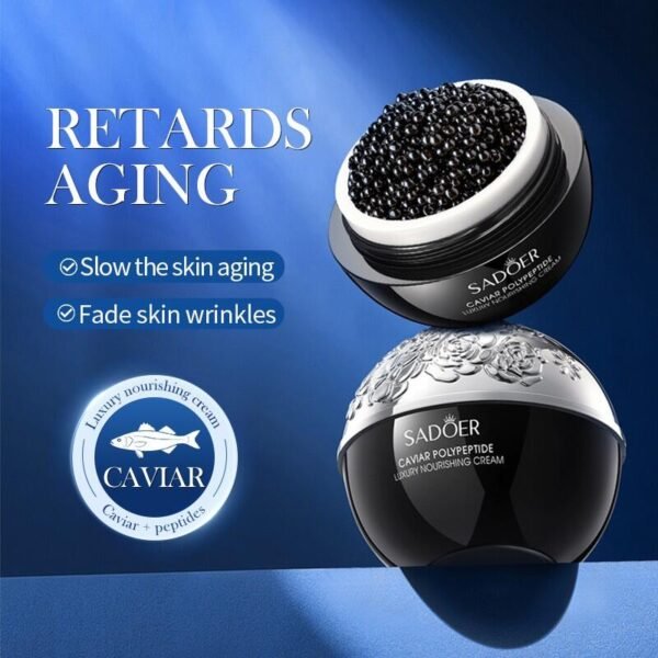 Crema Antiarrugas Reafirmante con Caviar y Polipéptido SADOER – 30g - Imagen 2
